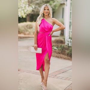 One Shoulder Midi Dress